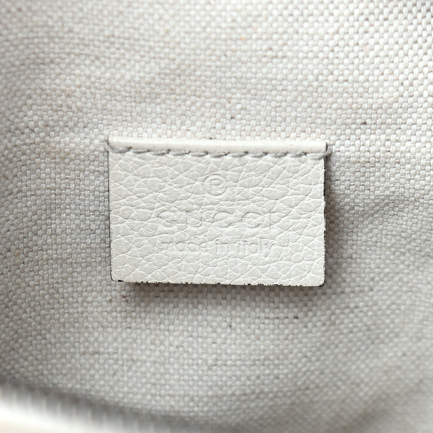 Grained Calfskin Coco Capitan Logo Belt Bag White