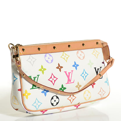 Louis Vuitton Monogram Multicolor Pochette Accessories White 3 of 9