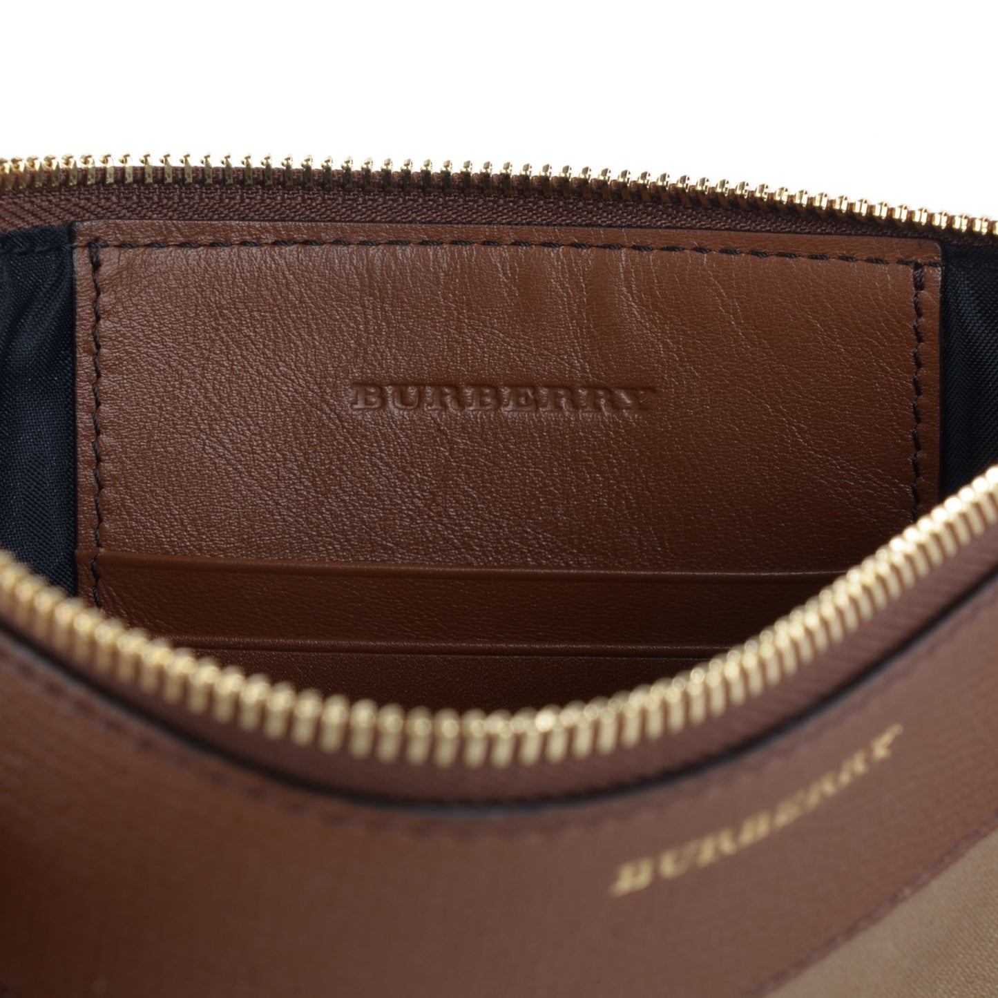 House Check Derby Peyton Crossbody Clutch Bag Tan