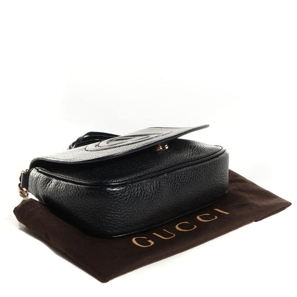 Gucci Pebbled Calfskin Small Soho Flap Crossbody Black 4 of 9