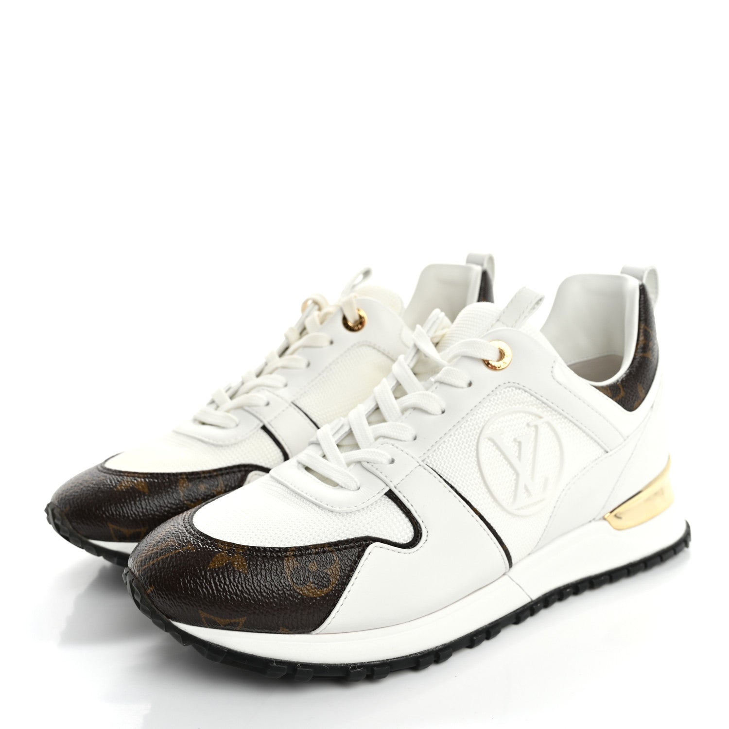 Louis Vuitton Calfskin Monogram Run Away Sneakers 38.5 White 4 of 9