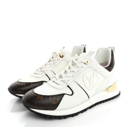 Louis Vuitton Calfskin Monogram Run Away Sneakers 38.5 White 4 of 9