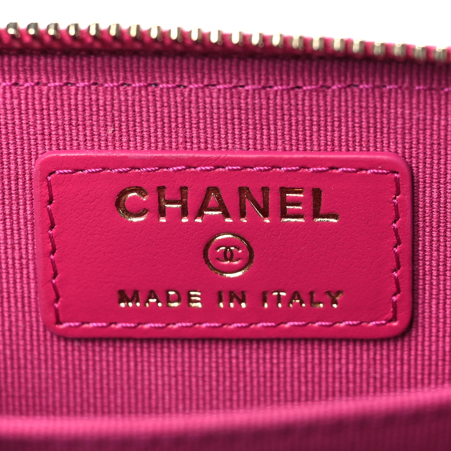Chanel Caviar Quilted Zip Card Holder Fuchsia 6 of 8