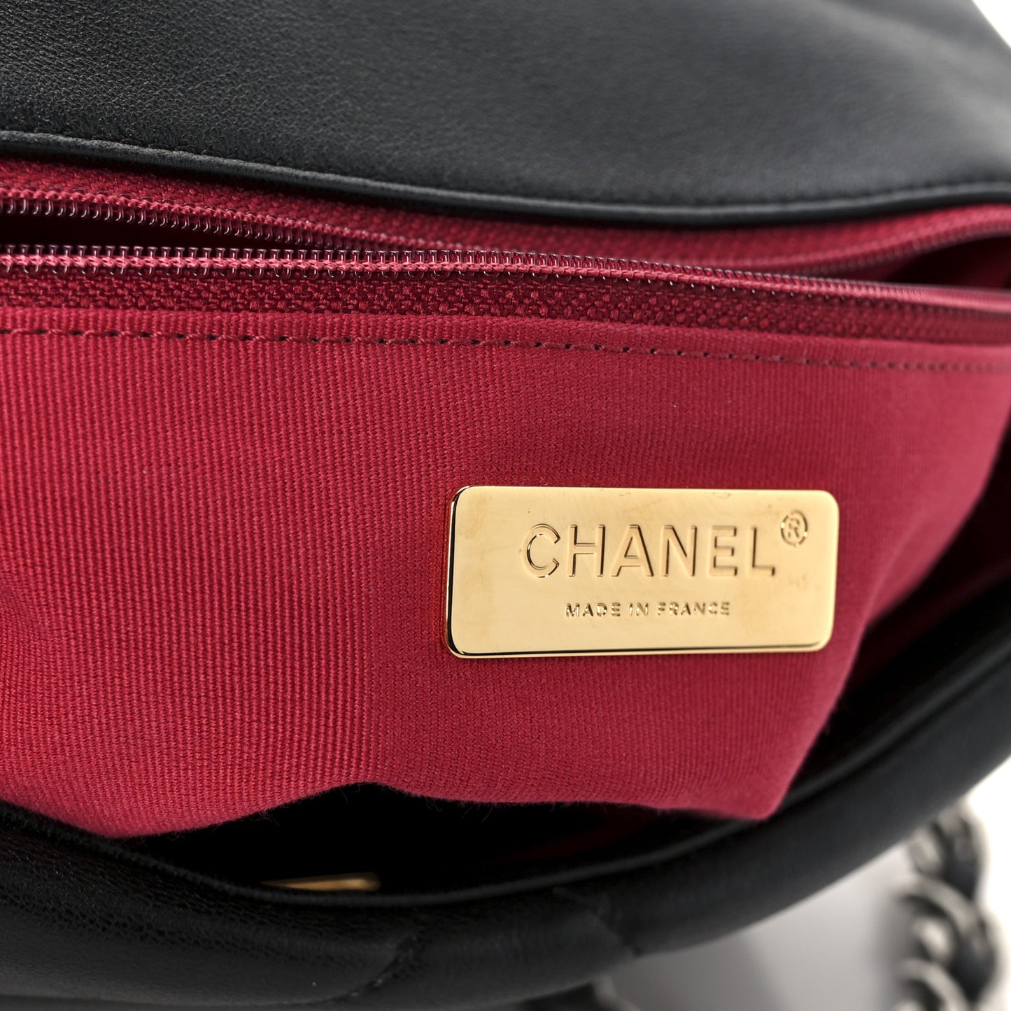 Lambskin Quilted Medium Chanel 19 Flap Black