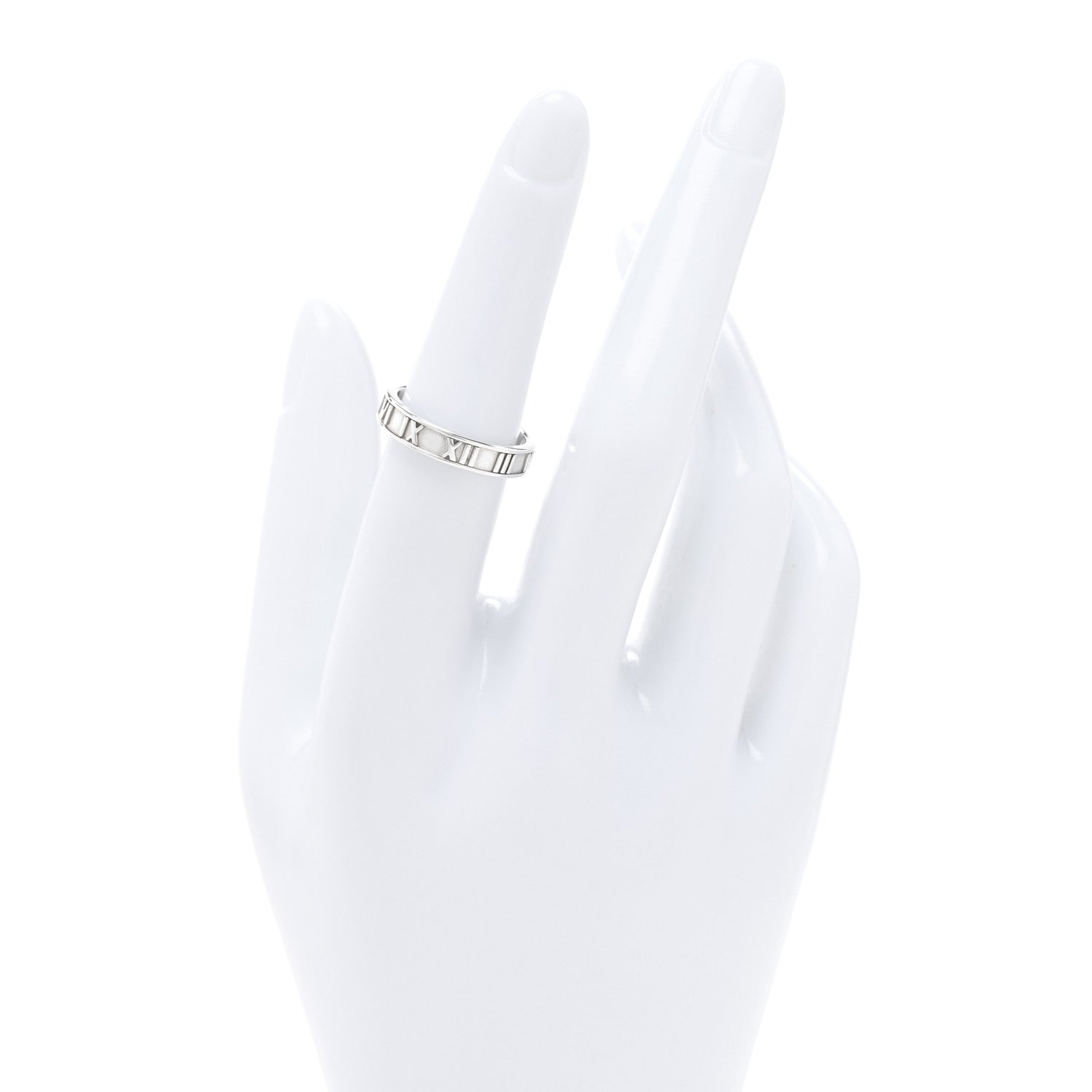 Tiffany Sterling Silver Narrow Atlas Ring 53 6.5 2 of 4
