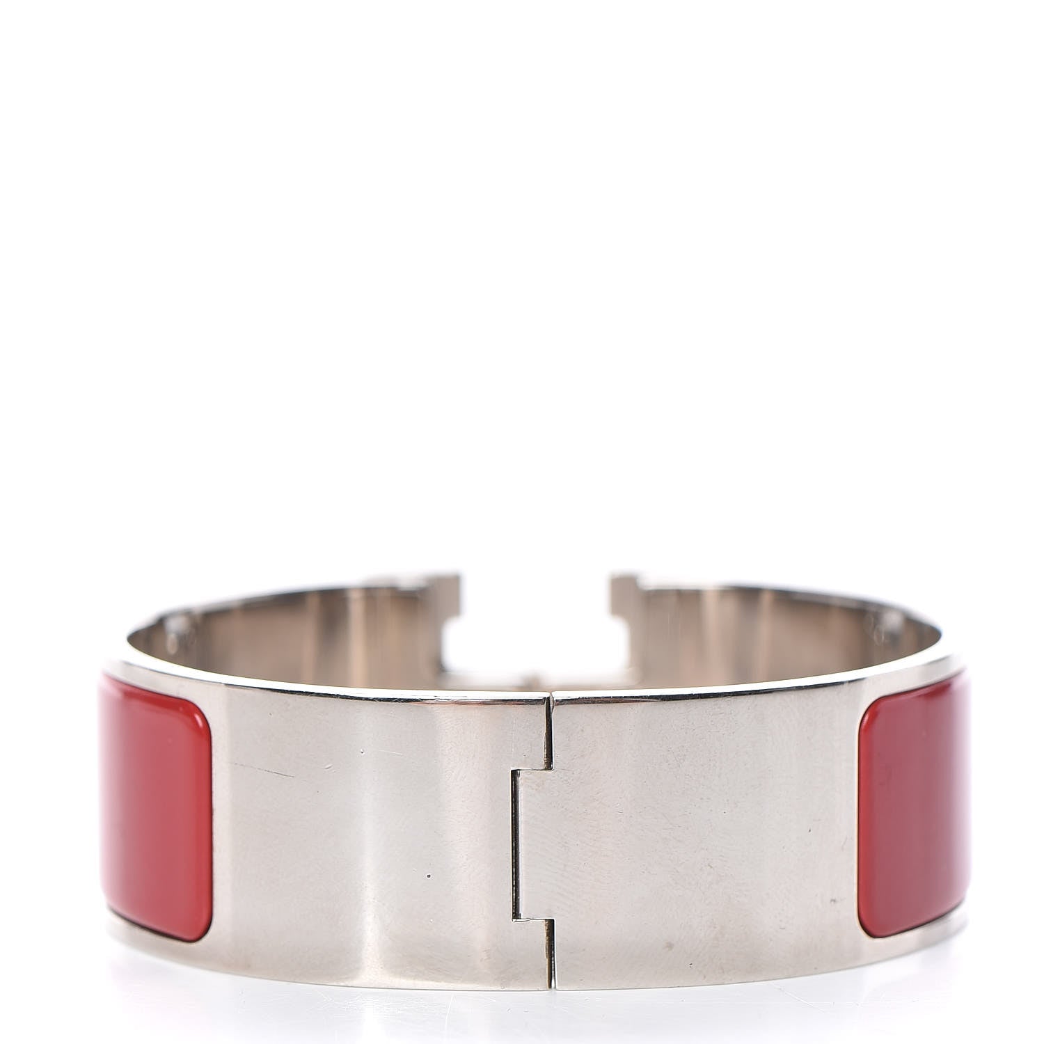 Hermes Enamel Wide Clic Clac H Bracelet GM Red 3 of 5