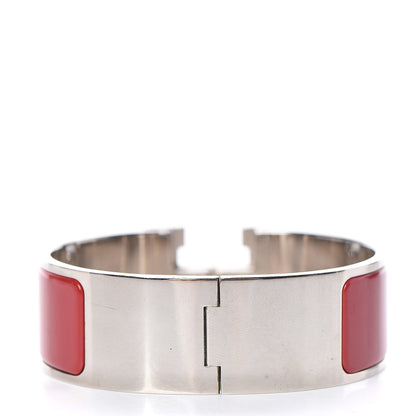 Hermes Enamel Wide Clic Clac H Bracelet GM Red 3 of 5