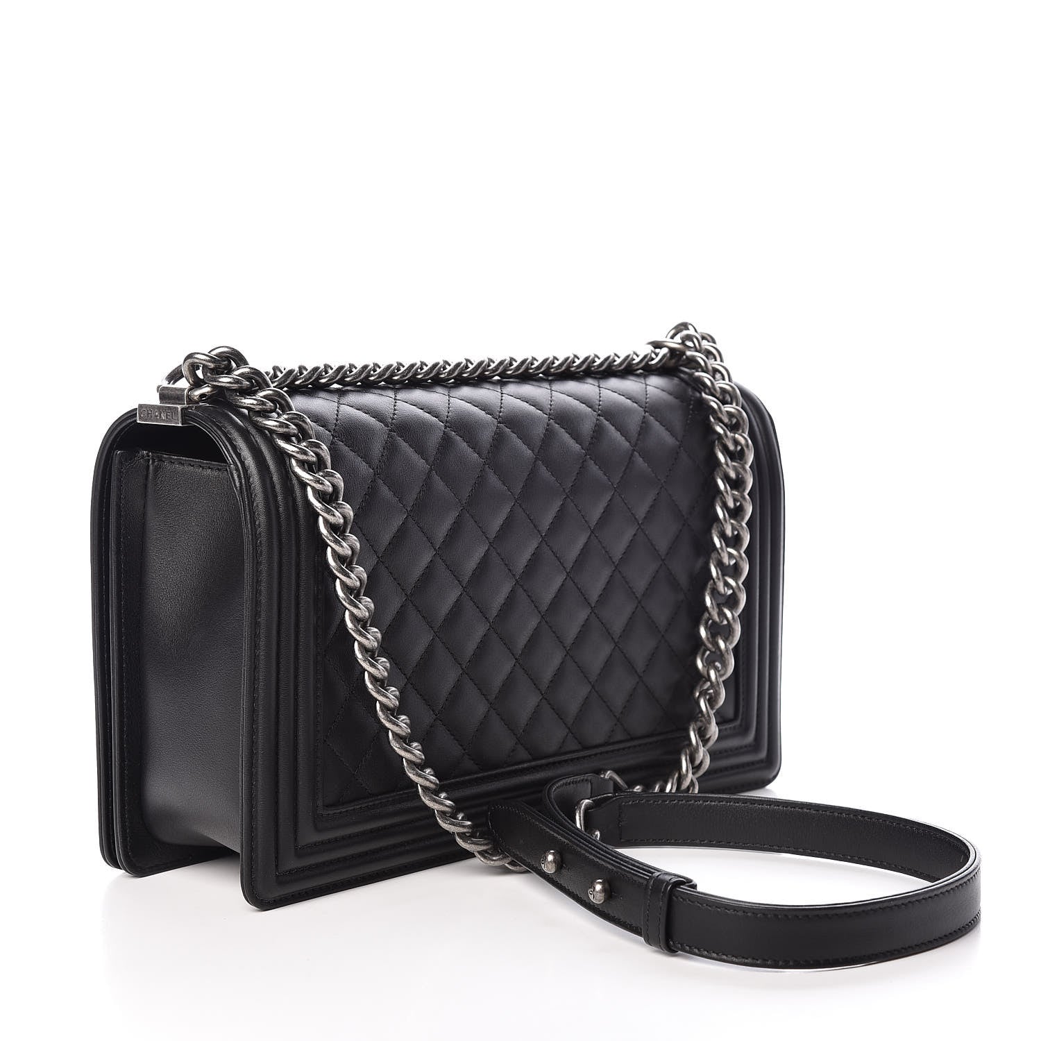 Chanel Calfskin Quilted New Medium Boy Flap Black 3 of 9