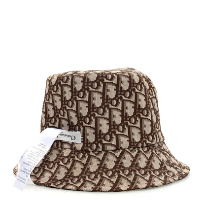 Christian Dior Oblique Leopard Reversible Mizza Bucket Hat 58 Beige 7 of 13