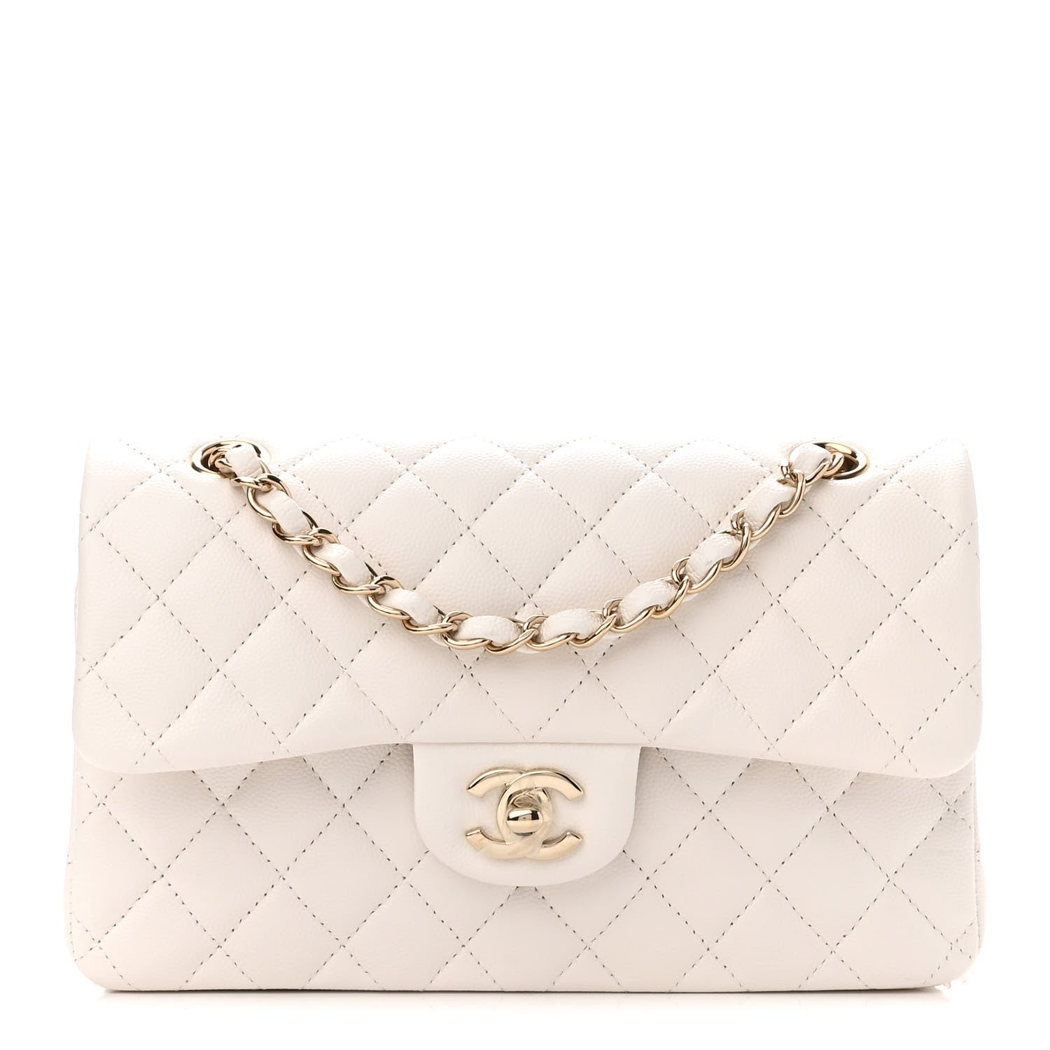 Chanel Caviar Quilted Small Double Flap White 1 of 11