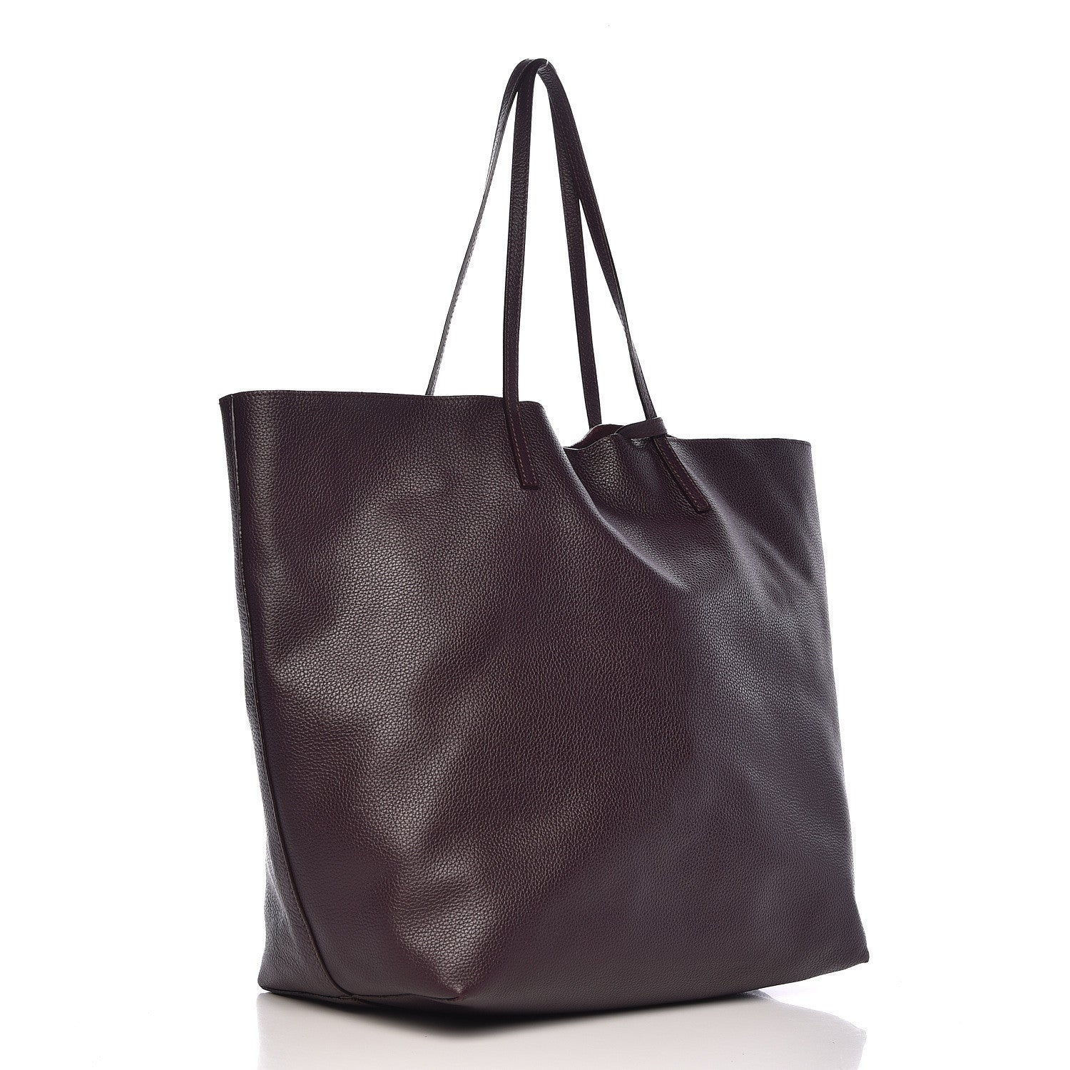 Alexander McQueen Grained Calfskin Skull Open Shopper Tote Dark Purple 4 of 13