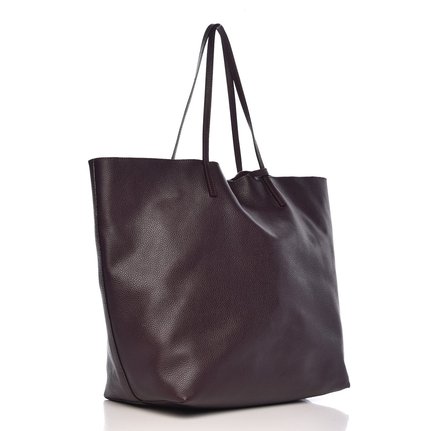 Grained Calfskin Skull Open Shopper Tote Dark Purple
