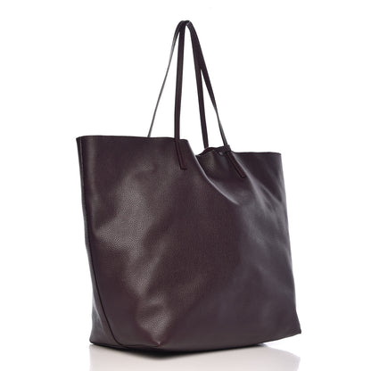 Alexander McQueen Grained Calfskin Skull Open Shopper Tote Dark Purple 4 of 13