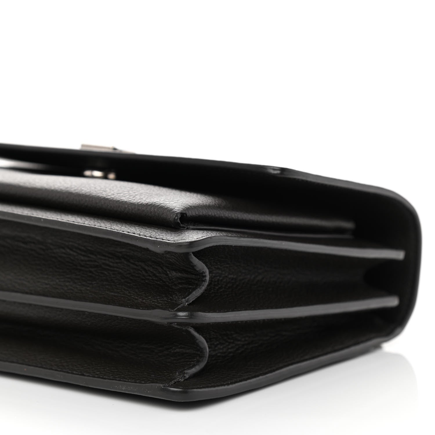 Saint Laurent Grained Calfskin Medium Monogram Sunset Dark Anthracite 8 of 9