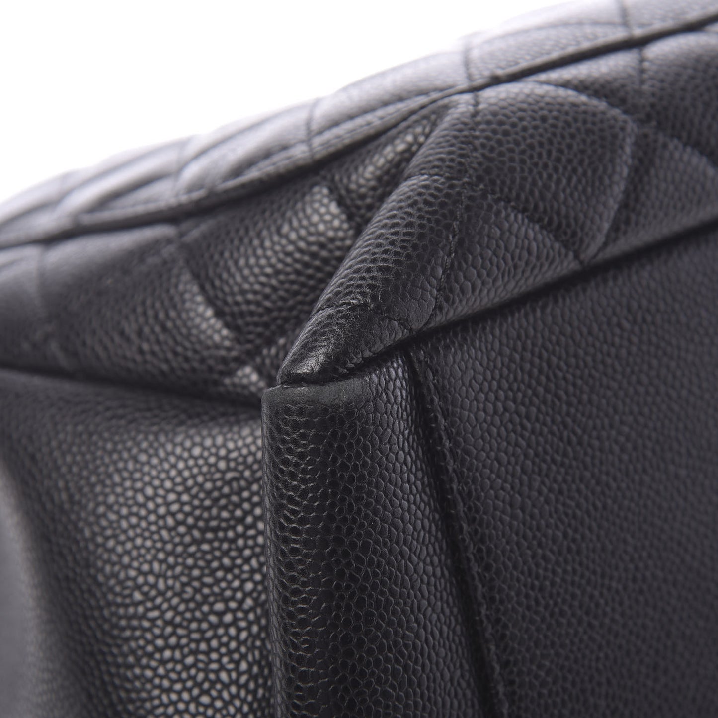 Caviar Quilted Grand Shopping Tote GST Black