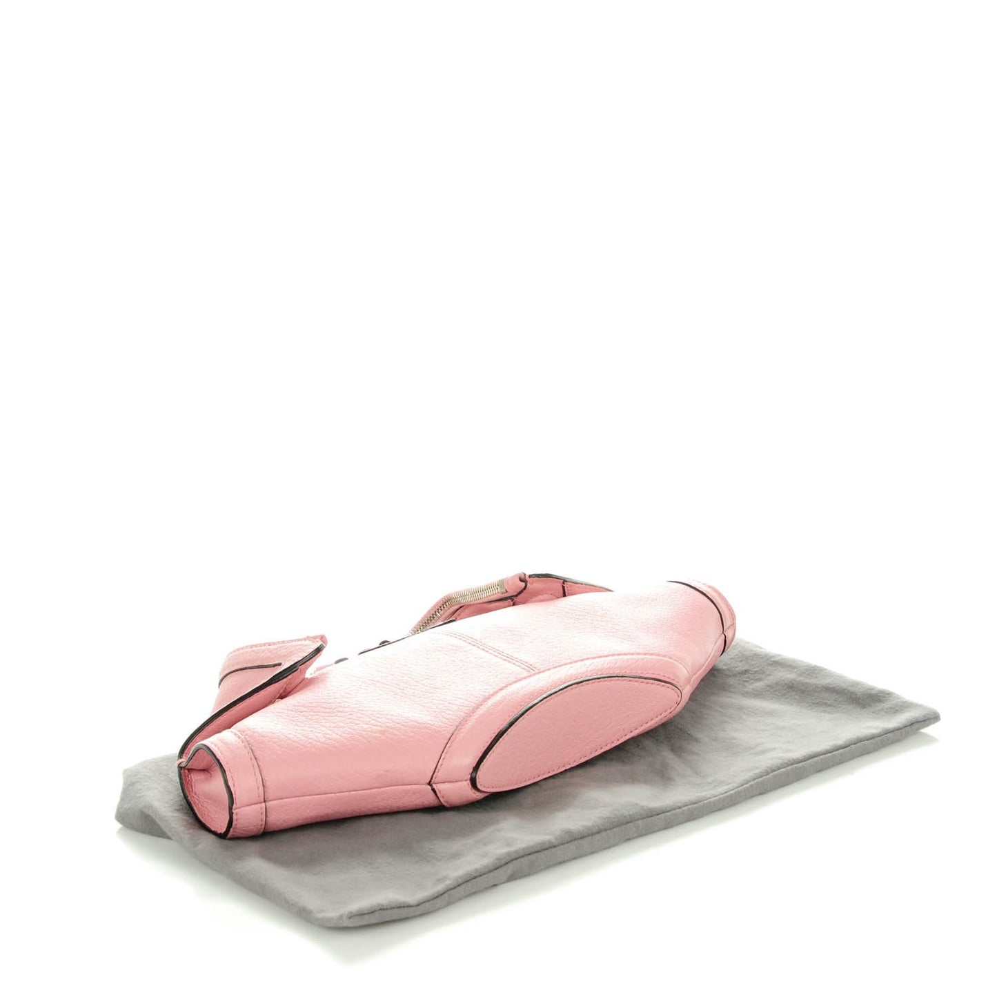 Pebbled Calfskin Small De Manta Clutch Rosa