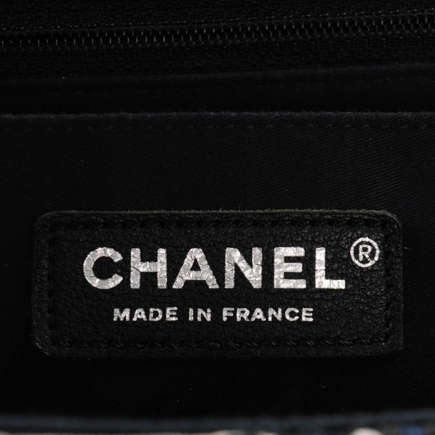 Chanel Denim Tweed Patchwork Jumbo Single Flap Blue 7 of 11