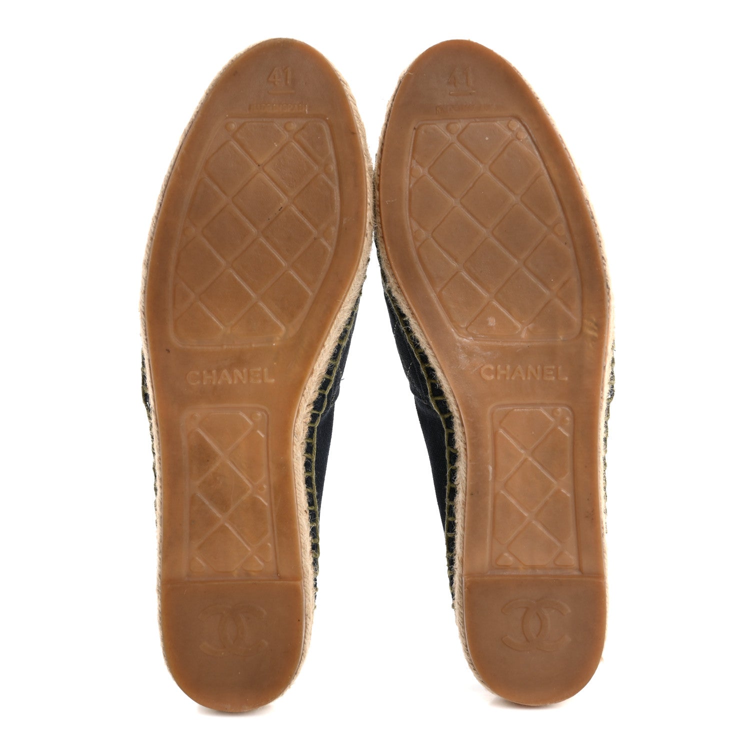 Chanel Fabric Biarritz CC Espadrilles 41 Blue Green 6 of 13