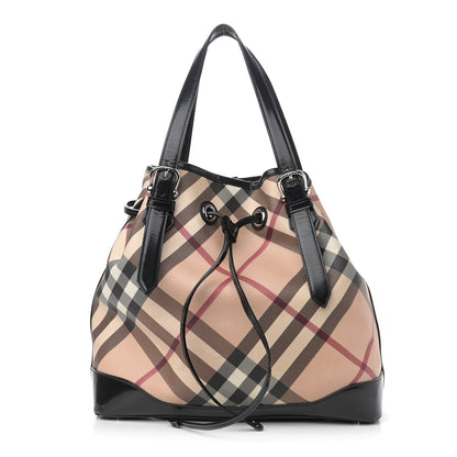 Burberry Supernova Check Drawstring Tote Black 1 of 17
