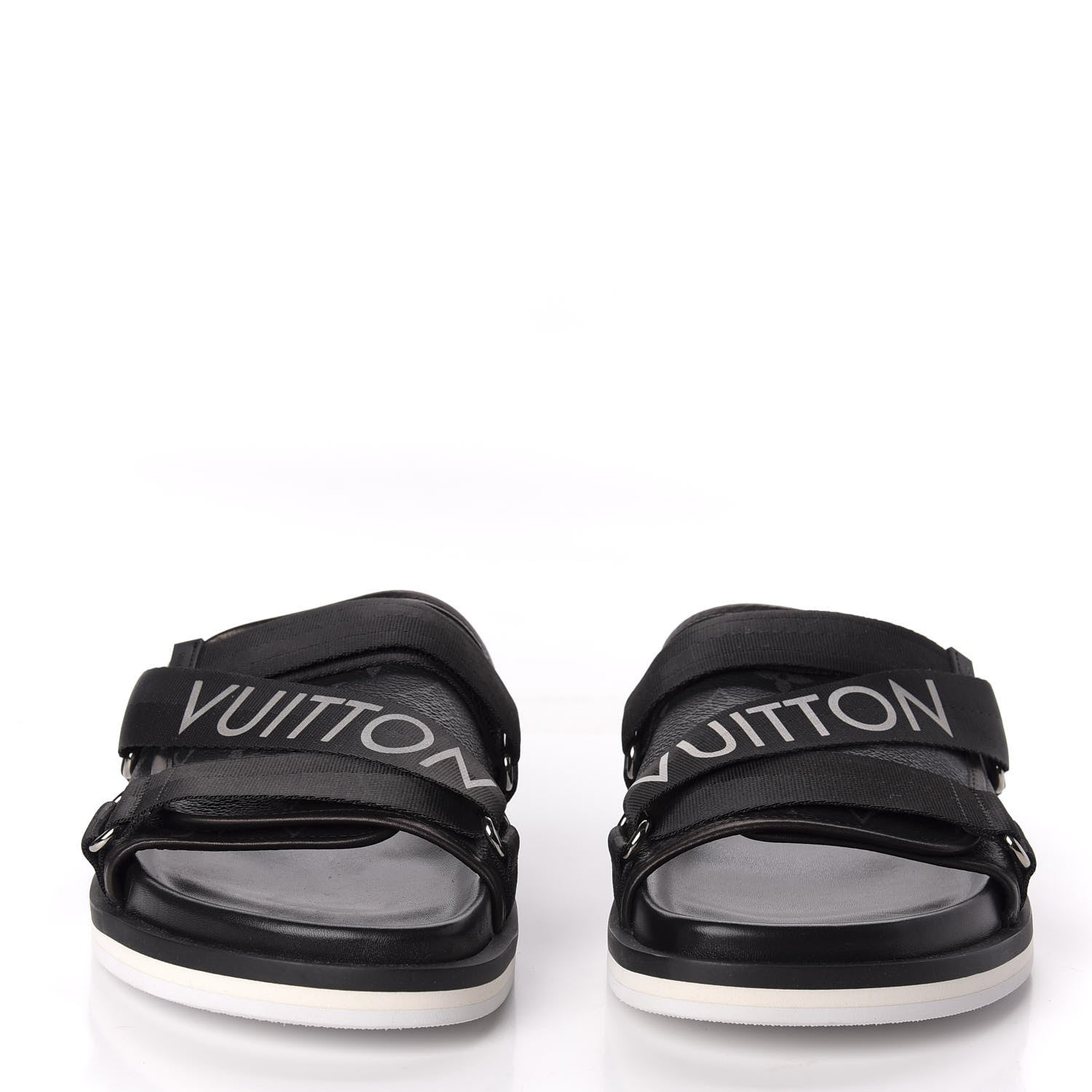 Louis Vuitton Monogram Eclipse Mens Honolulu Mule 9 Black 2 of 10