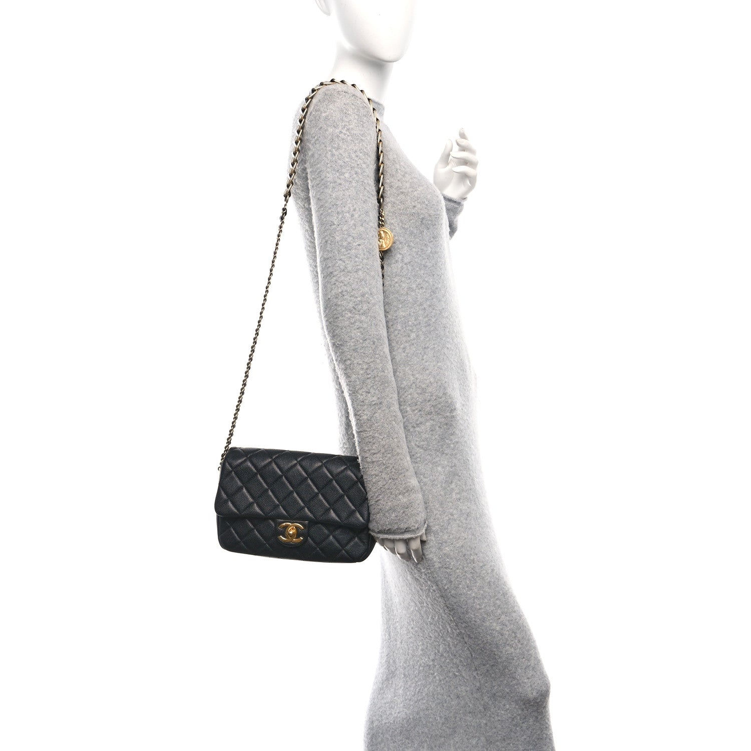 Chanel Caviar Quilted Chain Soul Flap Black 2 of 10