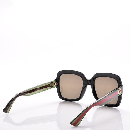 Gucci Oversize Square Web GG 0036S Sunglasses Black 4 of 7