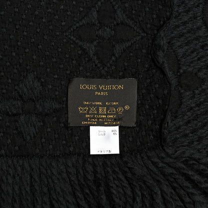 Louis Vuitton Wool Silk Logomania Scarf Charcoal 3 of 3