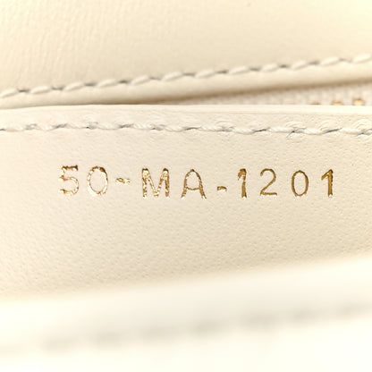 Christian Dior Calfskin Macrocannage Mini Caro Bag White 7 of 13