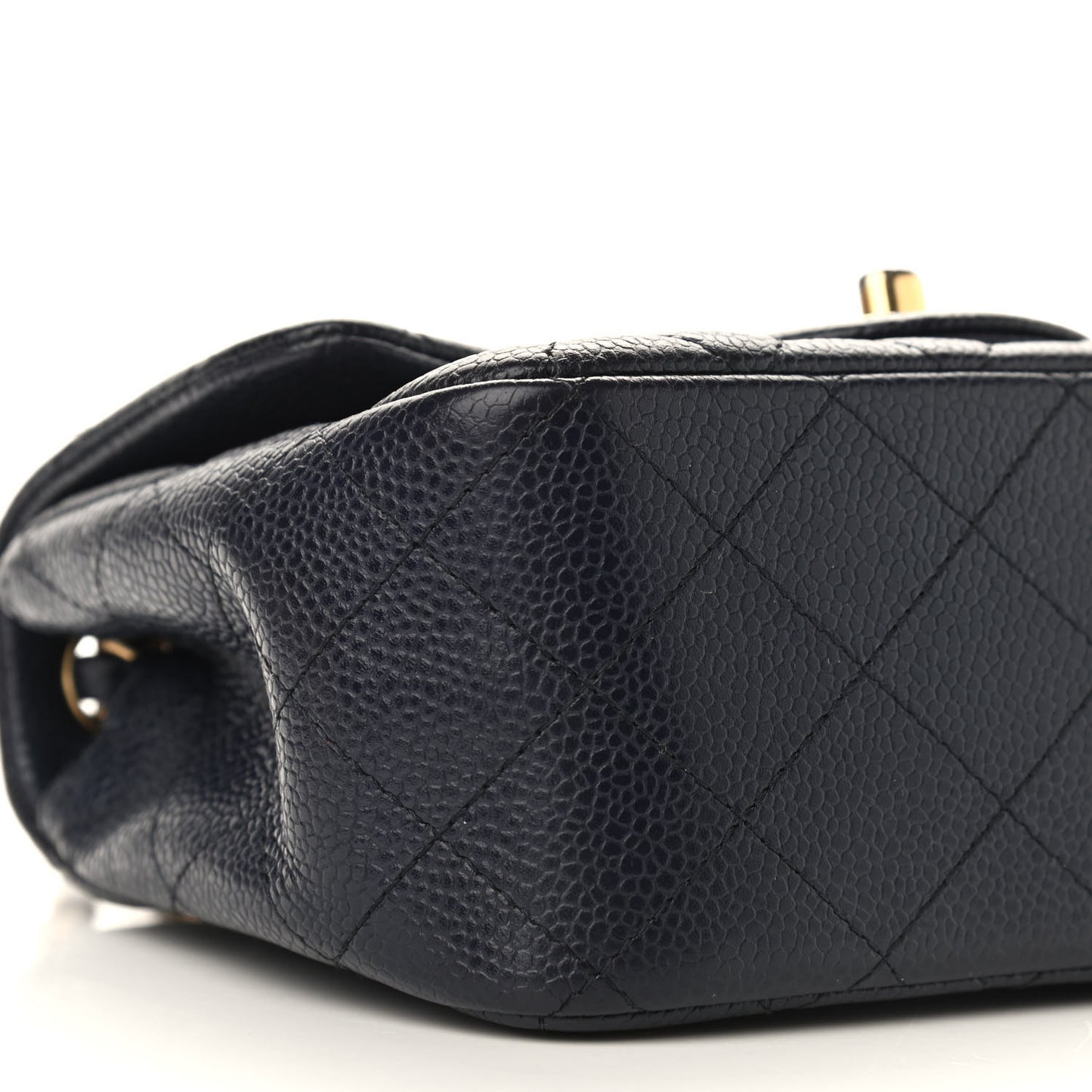 Caviar Quilted Mini Square Flap Navy