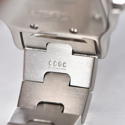 Cartier Stainless Steel 18K Yellow Gold 24mm Santos De Cartier Galbee Quartz Watch 12 of 13