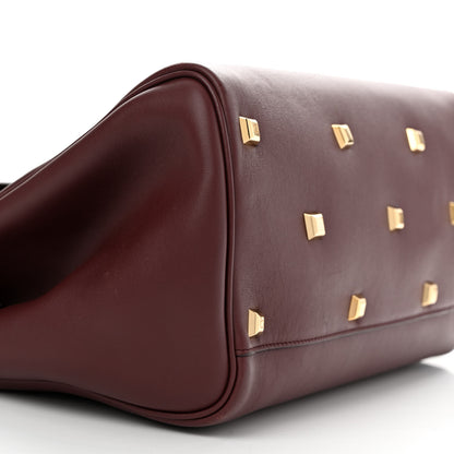 Salvatore Ferragamo Calfskin Large Studio Bag Wine 9 of 11
