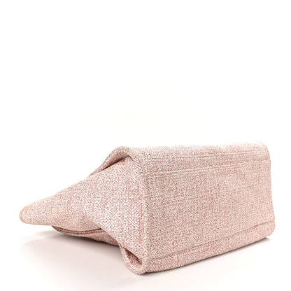 Chanel Lurex Boucle Deauville Medium Tote Pink 3 of 9