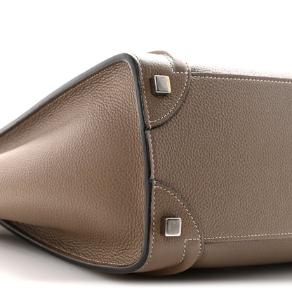 Celine Drummed Calfskin Micro Luggage Souris 9 of 11