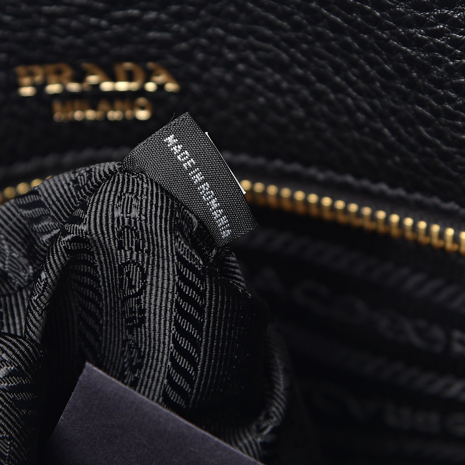 Prada Vitello Daino Pocket Shopping Tote Black 7 of 10