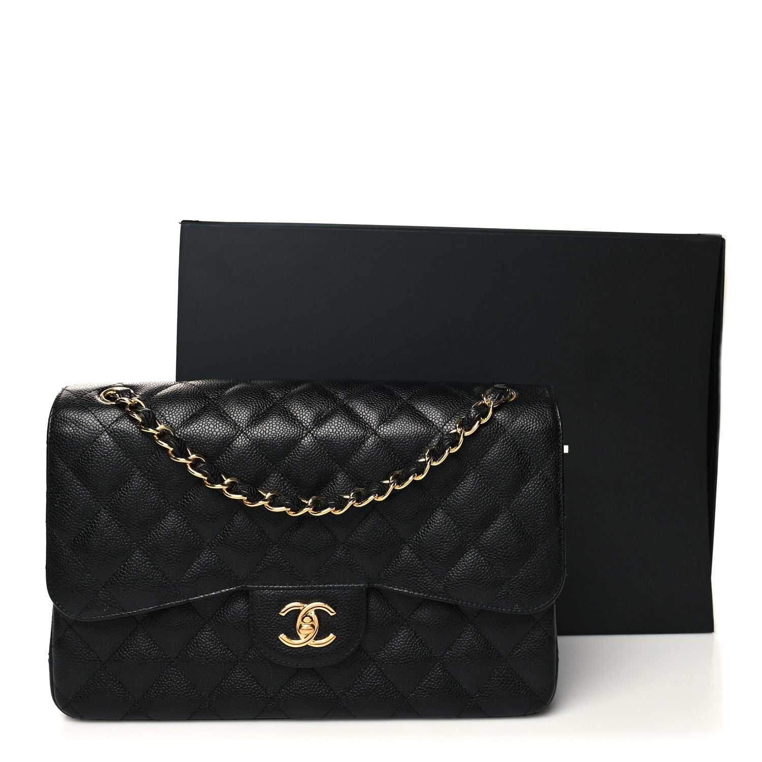 Chanel Caviar Quilted Jumbo Double Flap Black 11 of 11