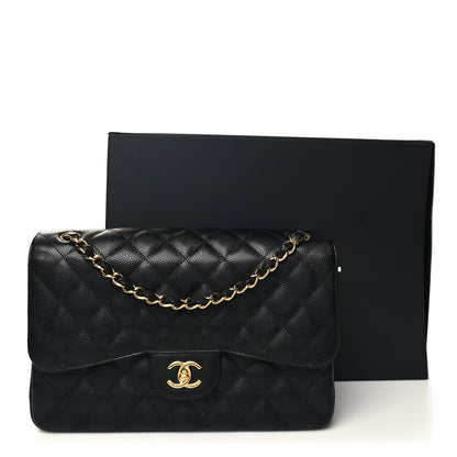 Chanel Caviar Quilted Jumbo Double Flap Black 11 of 11