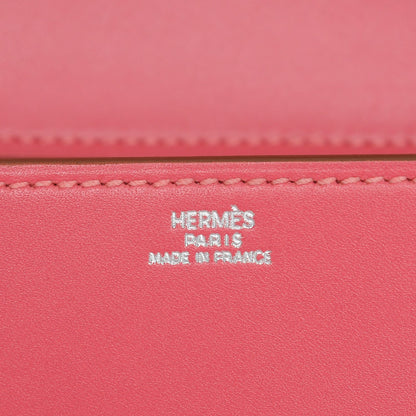 Hermes Tadelakt Medor 23 Clutch Rose Lipstick 6 of 7