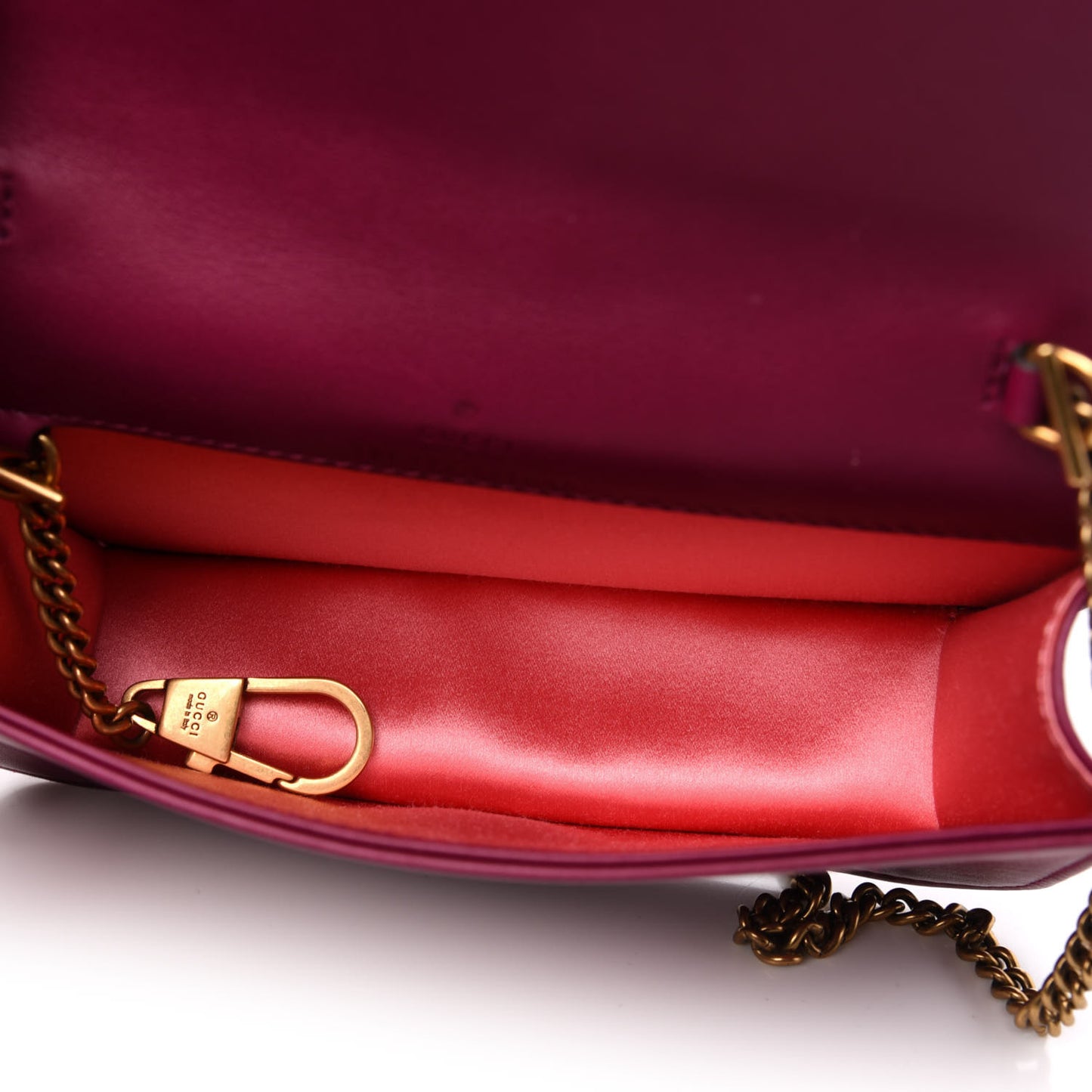 Velvet Matelasse GG Marmont Mini Bag Fuchsia Violet Cyclamen