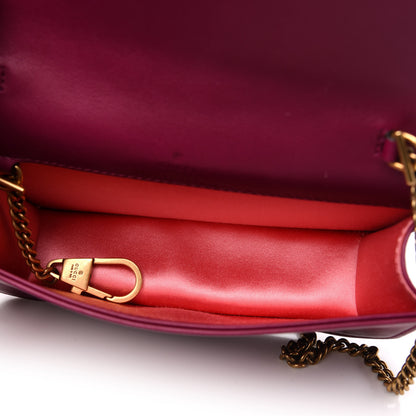 Gucci Velvet Matelasse GG Marmont Mini Bag Fuchsia Violet Cyclamen 5 of 11