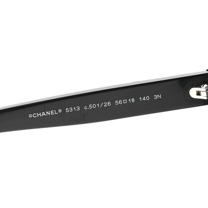 Chanel Acetate CC Butterfly Signature Sunglasses 5313 Black 5 of 9