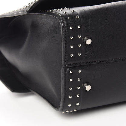 Givenchy Grained Calfskin Studded Medium Shark Lock Satchel Black 11 of 15