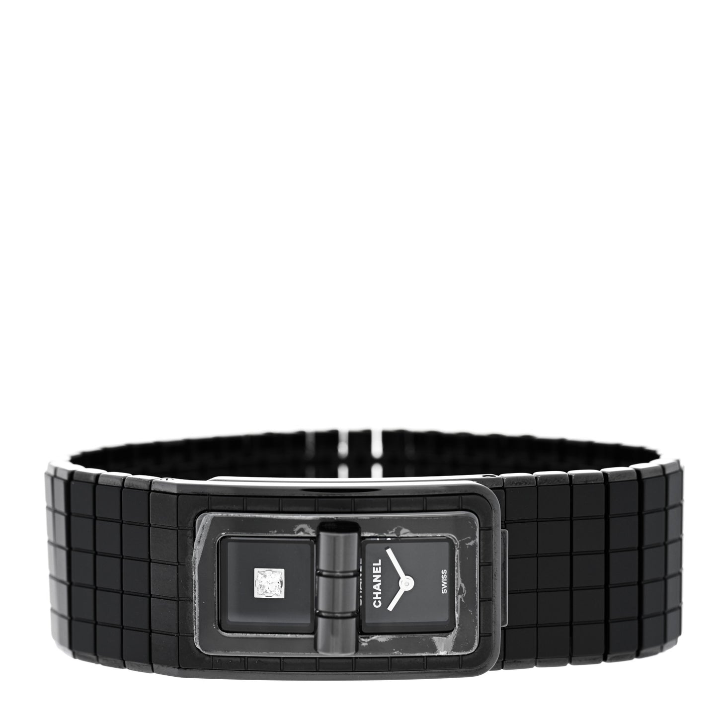 Black Stainless Steel Diamond 21mm Code Coco Limited Edition Quartz Watch Black