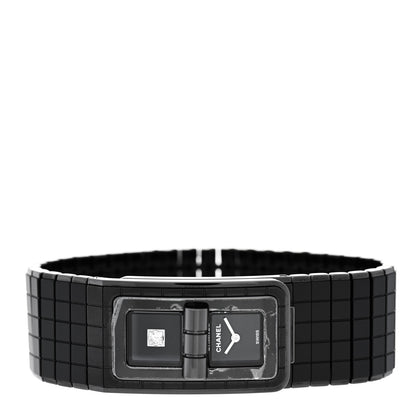 Chanel Black Stainless Steel Diamond 21mm Code Coco Limited Edition Quartz Watch Black 2 of 5