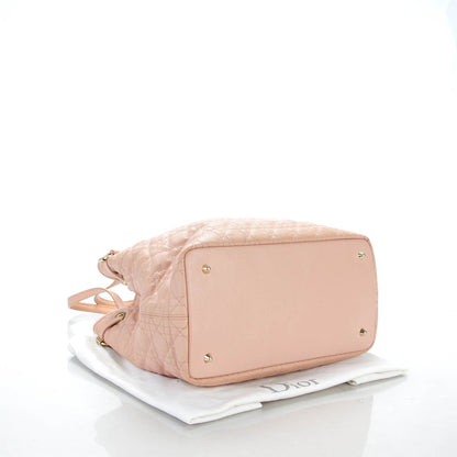 Christian Dior Coated Canvas Cannage Medium Panarea Tote Rosato 4 of 8