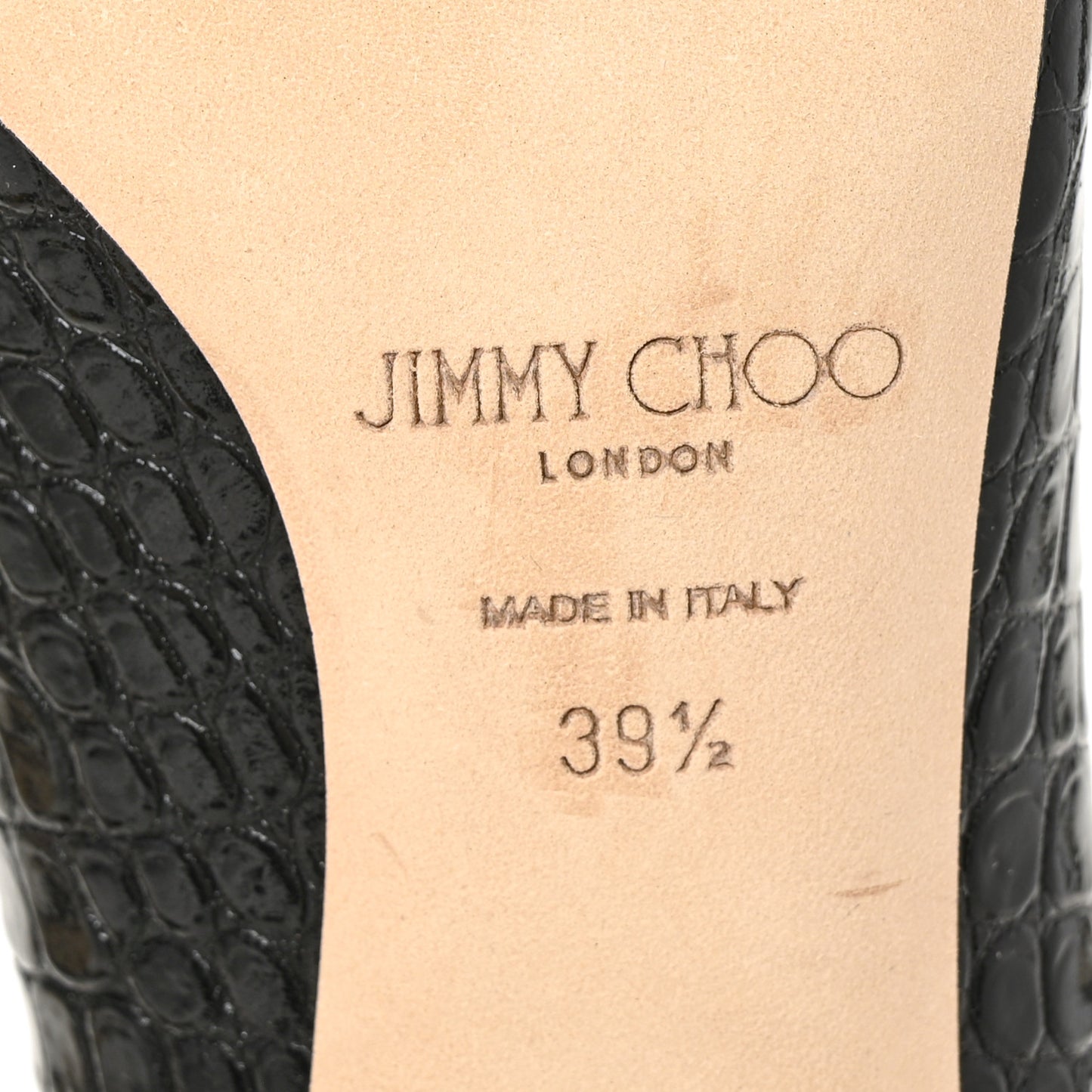 Crocodile Embossed Calfskin Love 85 Pump 39.5 Black