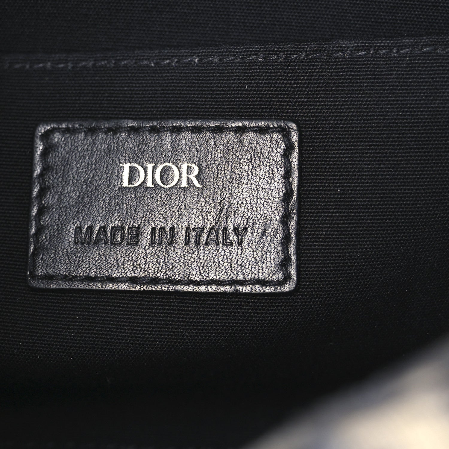 Christian Dior Oblique Jacquard Grained Calfskin Lingot Toiletry Case Blue Black 6 of 11
