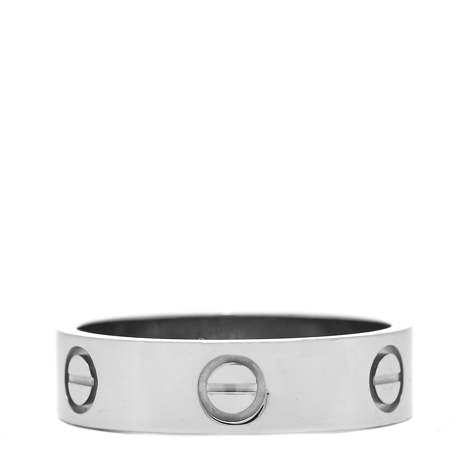 Cartier 18K White Gold 5.5mm LOVE Ring 58 8.25 1 of 4