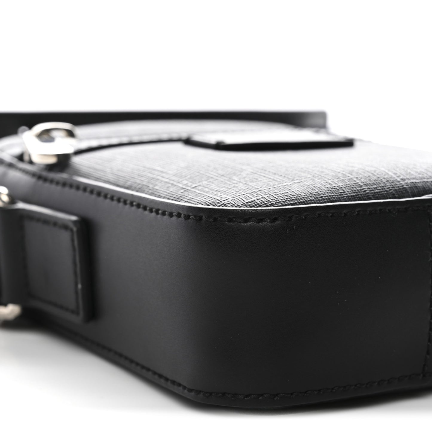 GG Supreme Monogram Appia Calfskin Web Small Camera Messenger Bag Black Grey