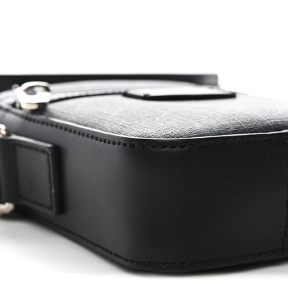 Gucci GG Supreme Monogram Appia Calfskin Web Small Camera Messenger Bag Black Grey 9 of 11