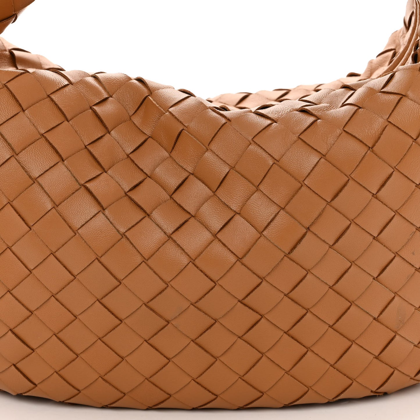 Nappa Intrecciato Teen Jodie Hobo Caramel